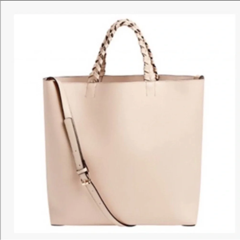 Jules Kae Vegan Leather Tote light beige